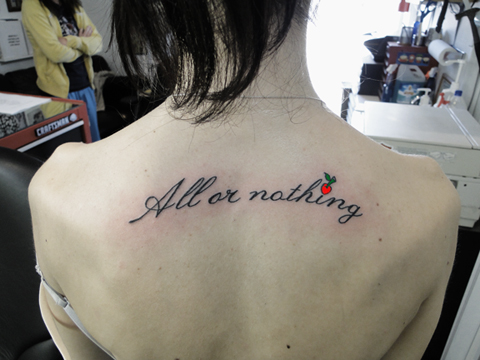 Tattoo lettering essentially reflects the style and attitude of the wearer 