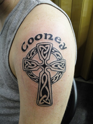 Irish Flag Tattoos. Nice Irish Flag Colored Celtic