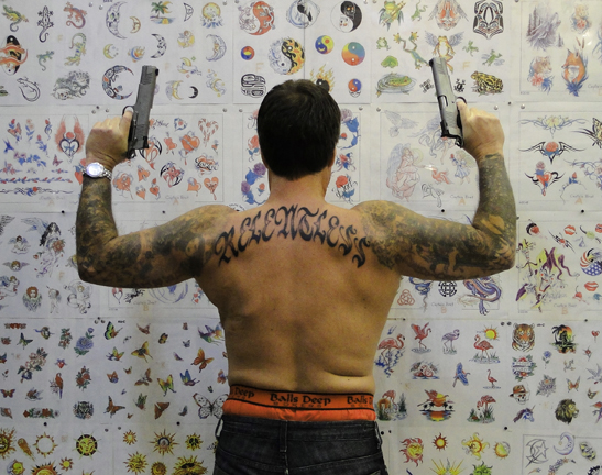 Machine pistol Tattoo by Machine pistol Tattoo by