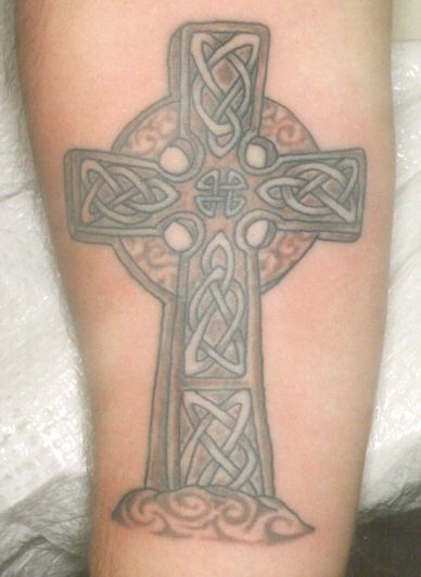 Stone Cross Tattoo design By Captain Bret