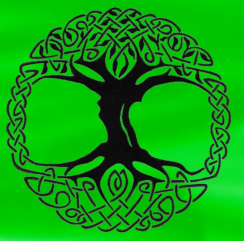 Green Celtic Tree Tattoo