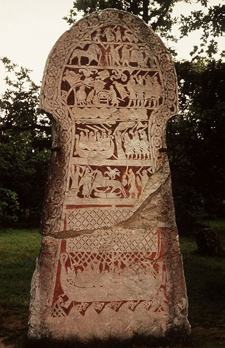 Stone showing Vikings and there ships, very cool
