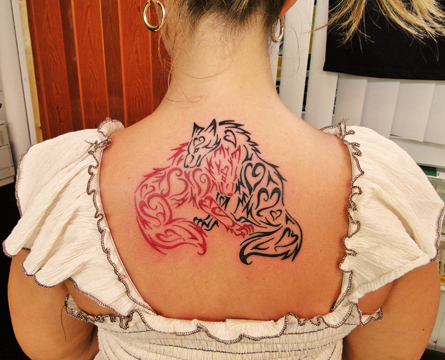 Love Hearts Wolves Tattoo by Love Hearts Wolves Tattoo by