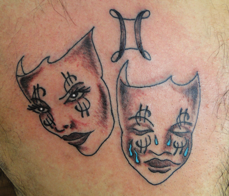 laugh now cry later tattoo designs. smile now cry later tattoo.