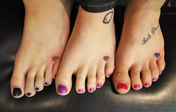 Friendship forever Hearts Tattoo