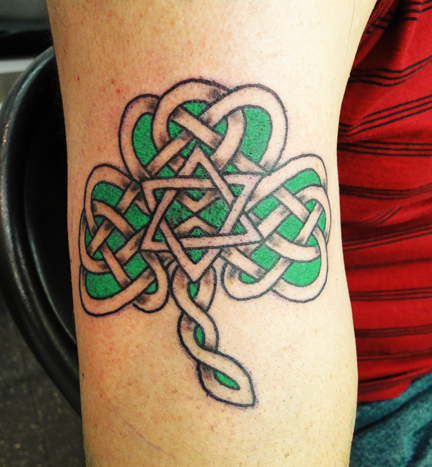 shamrock tattoo. Custom Shamrock Tattoo by