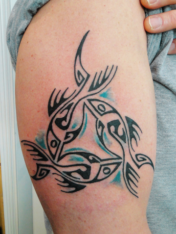 Tribal FISH Tattoo Tattooed by Captain Bret