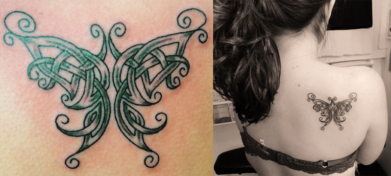 Scottish Thistle & Celtic Trinity Knot with Tribal Background by Captain 