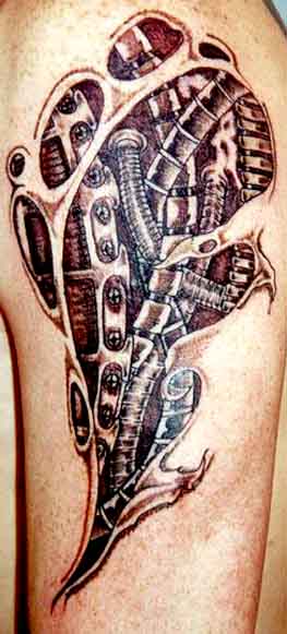 mechanical tattoos. Bio-mechanical