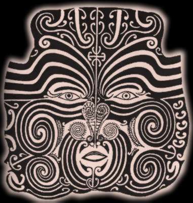 Maori Facial Tattoo Design