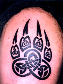 tribal bear tattoo